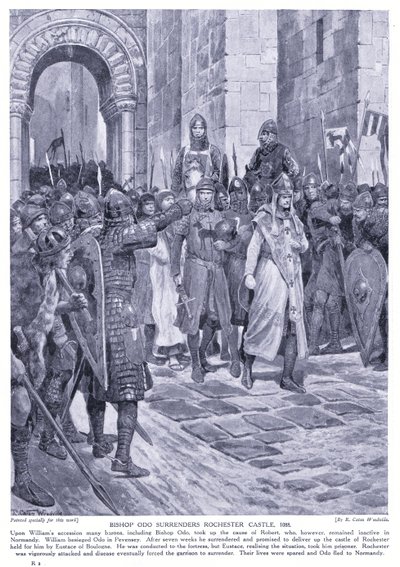 Bishop Odo Surrenders Rochester Castle, AD 1088 by Richard Caton Woodville junior